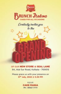 Invitation card design services in Kolkata for Brunch Italiano