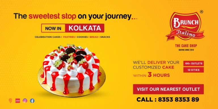 Hoarding design services for Brunch Italiano - cake shop